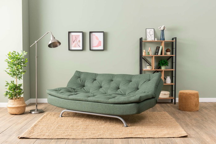 Atelier Del Sofa Rivo - Sofá-Cama de 3 Plazas Verde